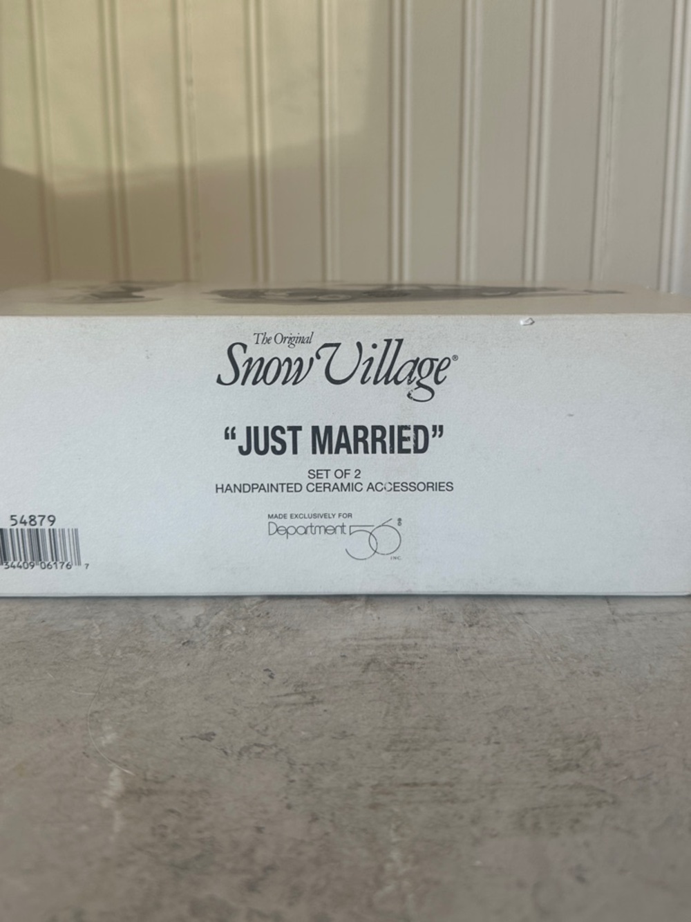 Dept 56 Snow Village “Just Married” Set Of 2 Wedding Car & Couple #54879 Retired